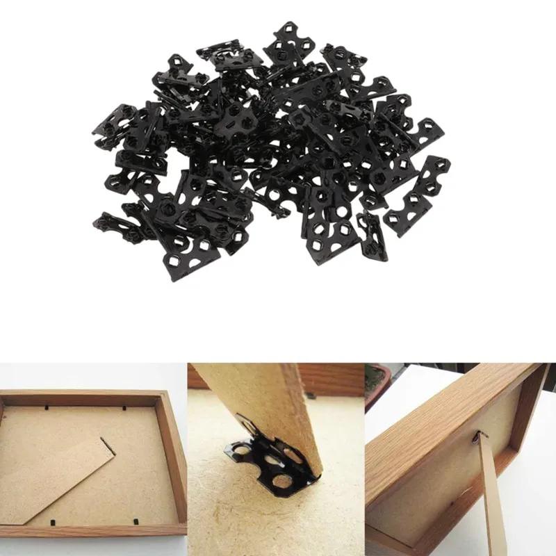 Bamboo Photo Frame - 100pcs DIY Framing Supplies Folding Swing