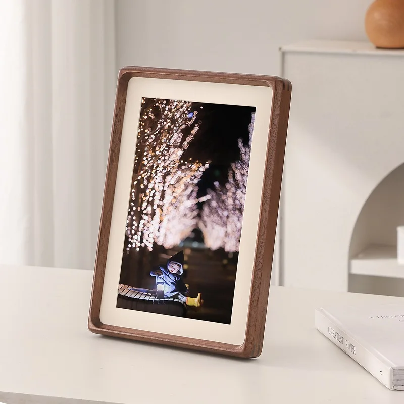 Bamboo Photo Frame - Solid Wood Picture Frame Walnut Corner