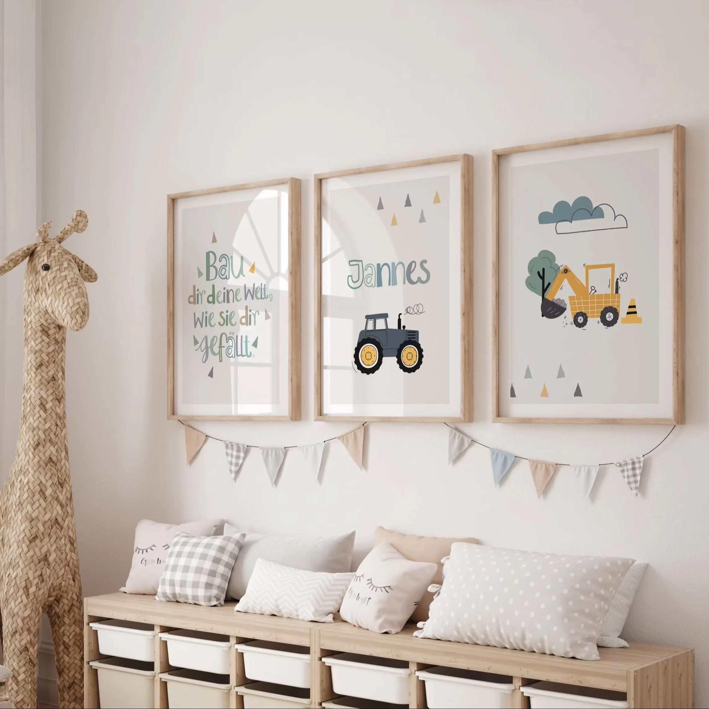 3pcs/set Cartoon Excavator Tra - огляд і ціна Home Decor Theme