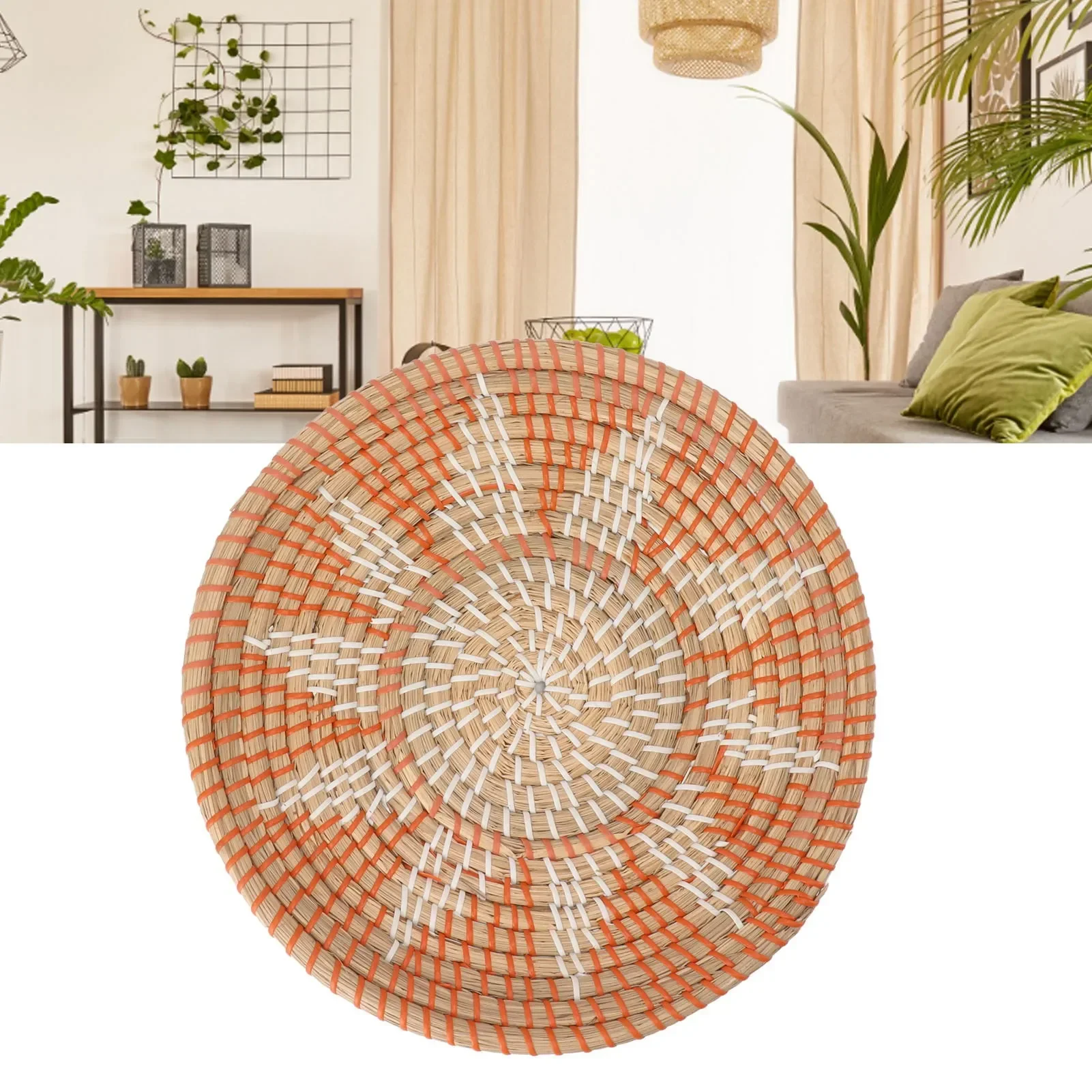Round Grass Wall Ornaments 35c - огляд і ціна Rattan Plant Basket