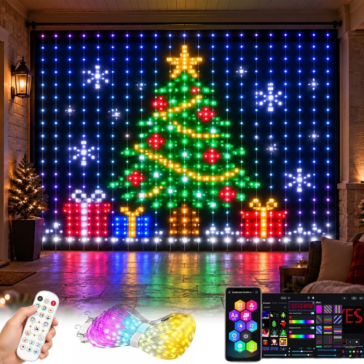 RGB Christmas Curtain Lights,  - огляд і ціна Home Decor Free App