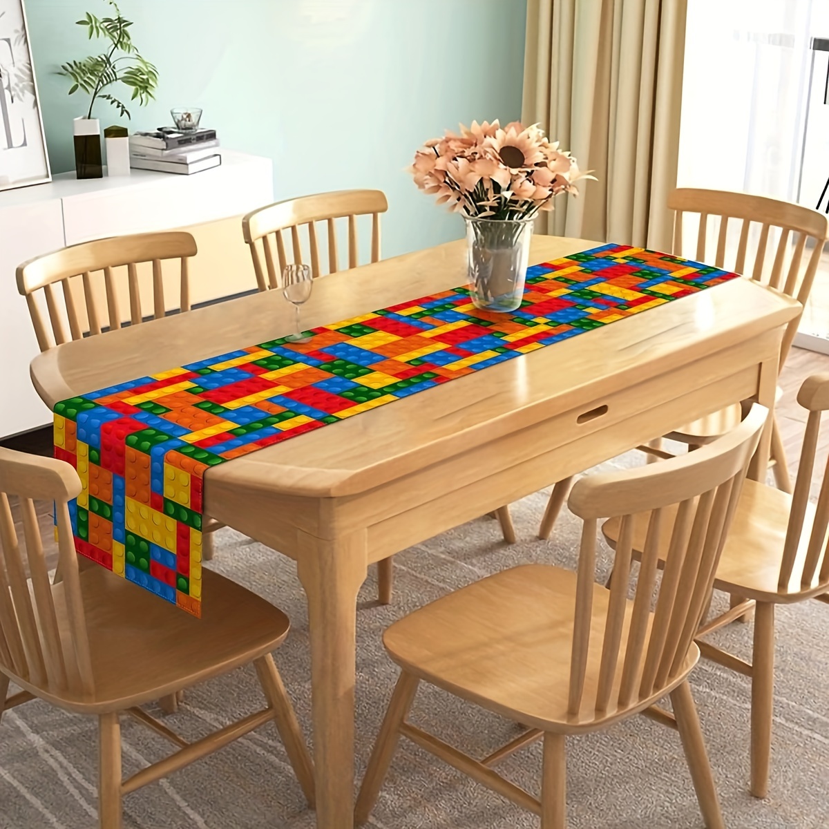 Colorful Building Blocks Table - огляд і ціна Linen Table Runner