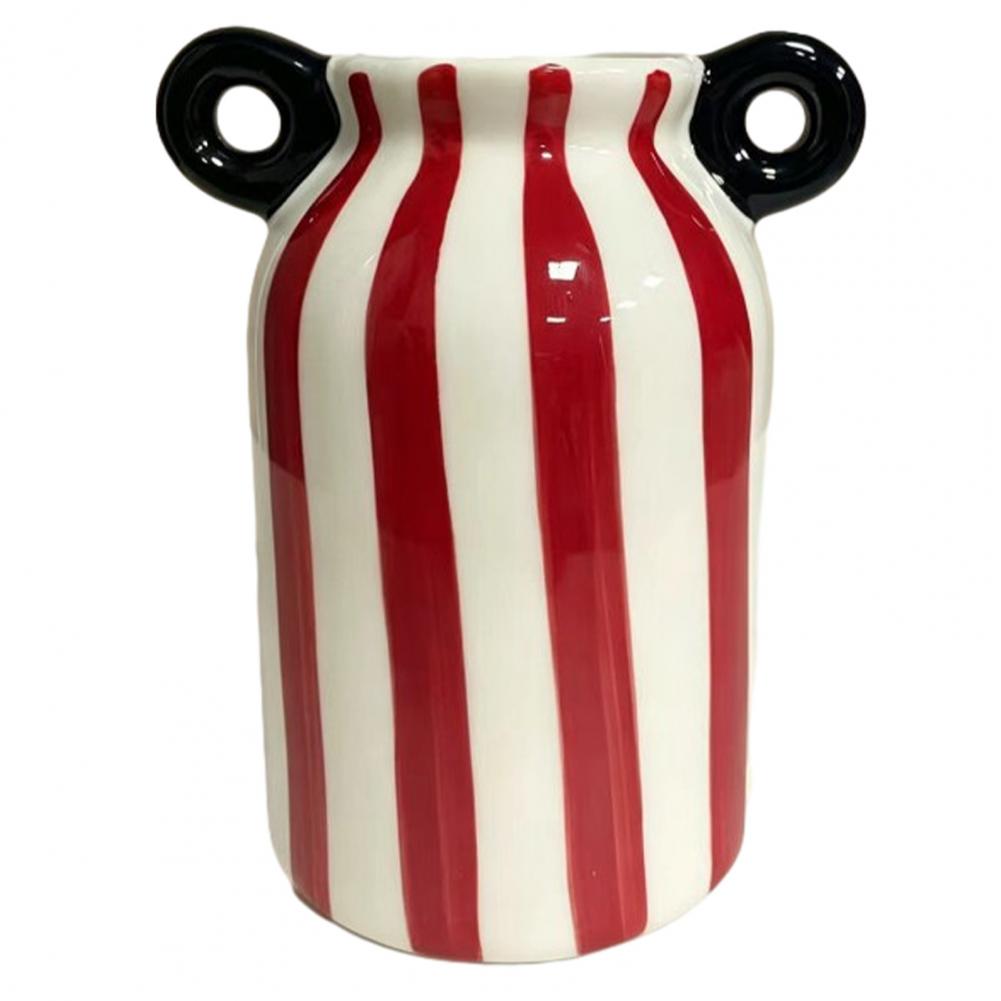 Ceramic Striped Flower Vase wi - огляд і ціна Pampas Grass Decor