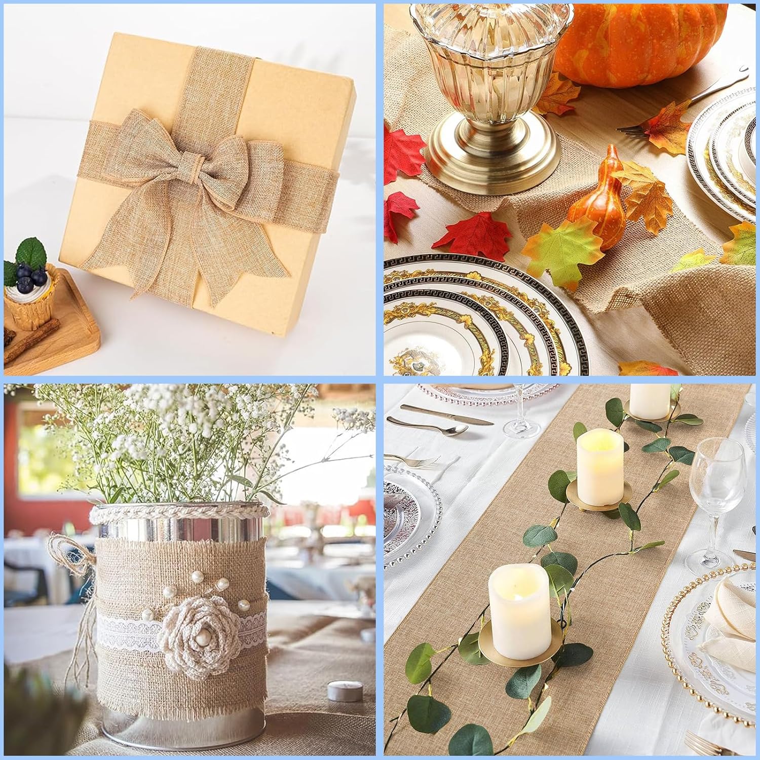 30 cm x 10 m Linen Burlap Tabl - огляд і ціна Linen Table Runner