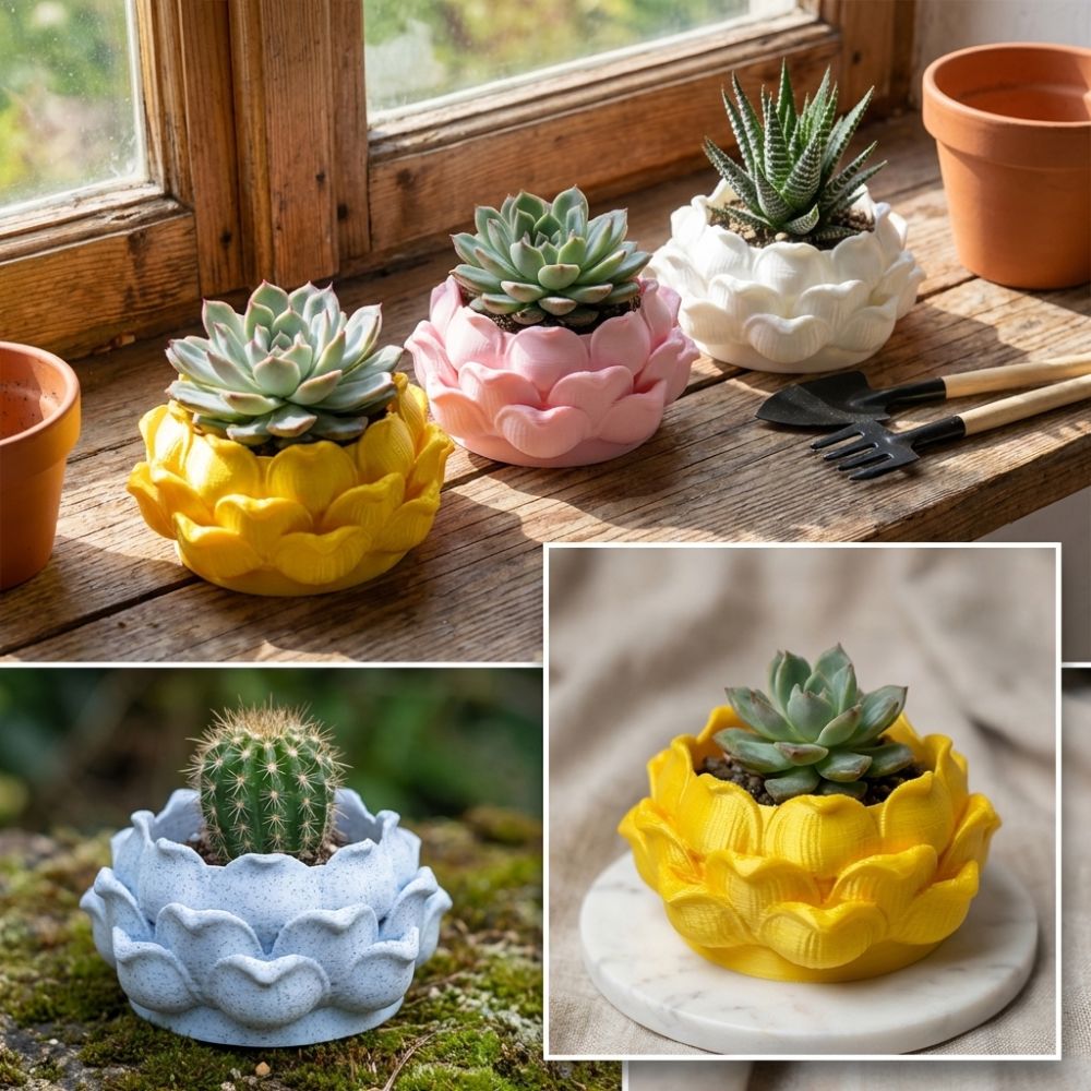Lotus Shaped Succulent Plant P - огляд і ціна Rattan Plant Basket